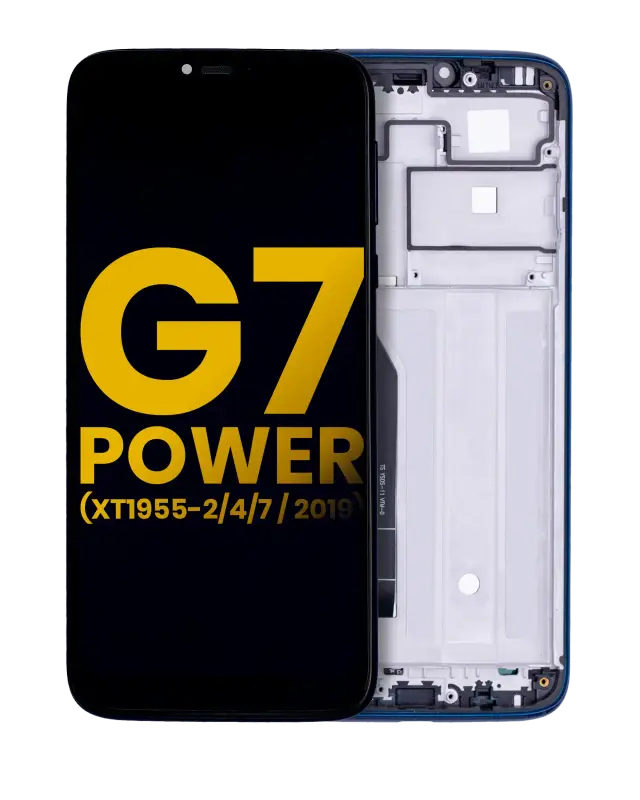 Écran pour Motorola Moto G7 Power (XT1955-2/4/7 / 2019) (International Version) (154MM) (reconditionné, Marine Blue)