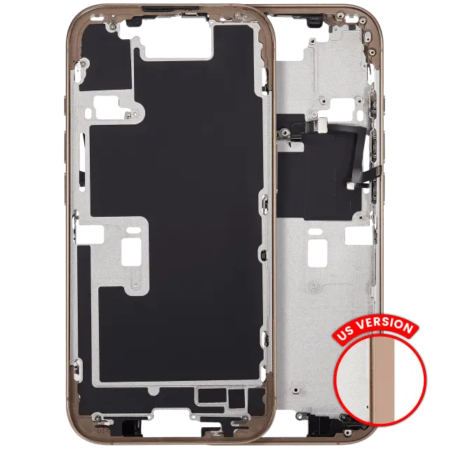 Châssis pour Apple iPhone 16 Pro (version US, compatible premium, Desert Titanium)