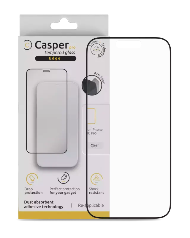Verre trempé pour iPhone 16 Pro / 17 / 17 Pro / 18 Pro (blister, transparent)