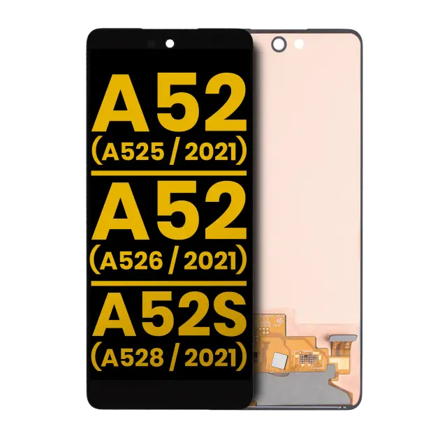Écran OLED sans châssis pour Samsung A52 4G (A525 / 2021) / 5G (A526 / 2021) / A52S 5G (A528 / 2021) (reconditionné, toutes couleurs)