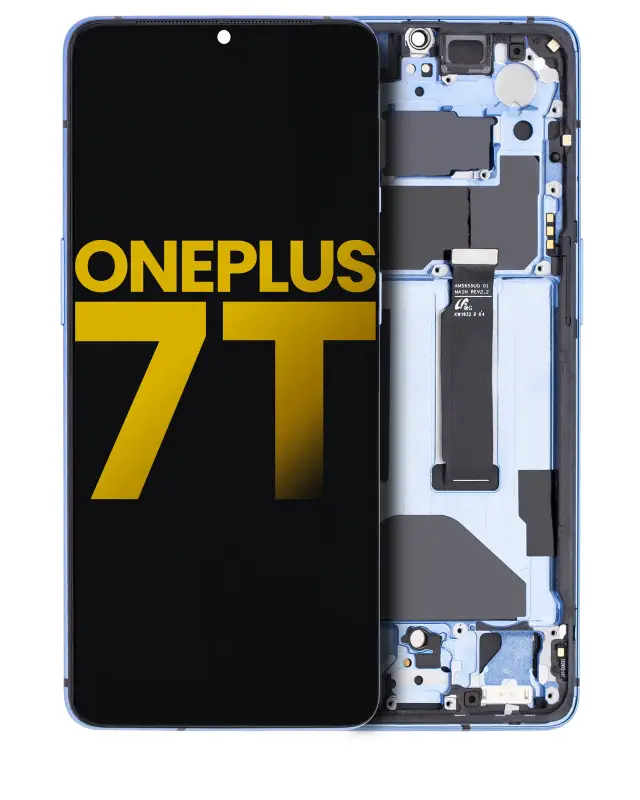 Écran OLED avec châssis pour OnePlus 7T (reconditionné, Glacier Blue)