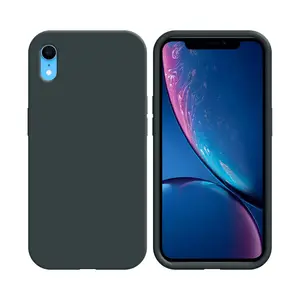 Coque Silicone Compatible pour Apple iPhone XR (#18) Noir