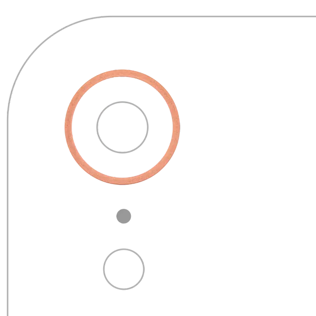 Anneau de contour de caméra arrière pour Apple iPhone XR (Coral, lot de 10)