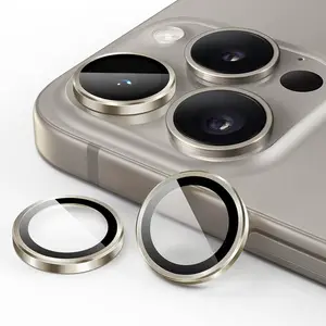 Protection Lentille Apple iPhone 15 Pro/iPhone 15 Pro Max Titane Naturel