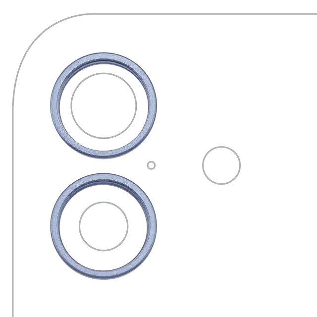 Anneau de contour de caméra arrière pour Apple iPhone 17 (Mist Blue, lot de 2)