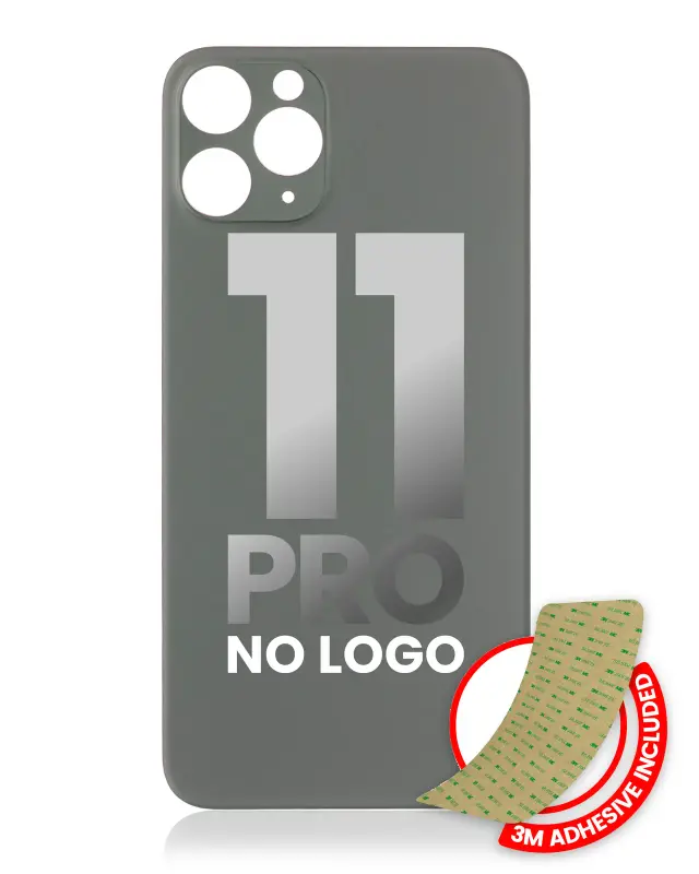 Vitre arrière pour Apple iPhone 11 Pro (No Logo / Large Camera Hole, Midnight Green)