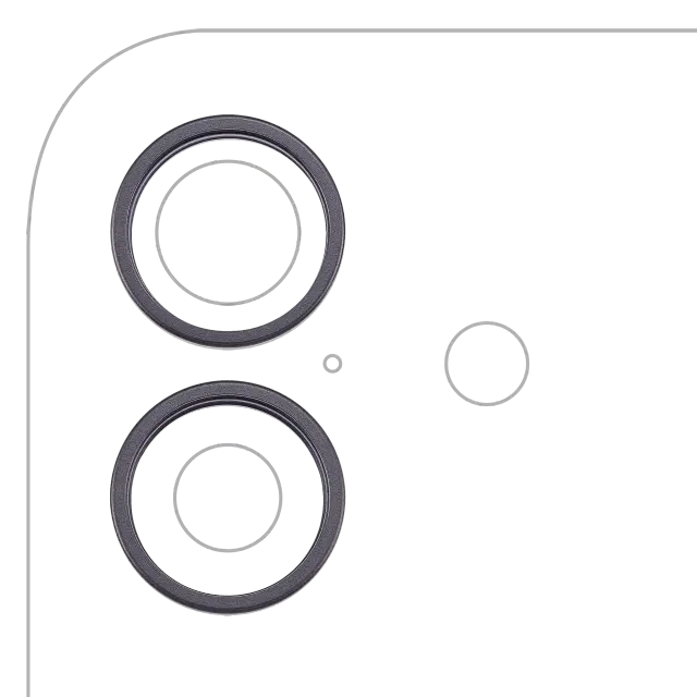 Anneau de contour de caméra arrière pour Apple iPhone 17 (noir, lot de 2)