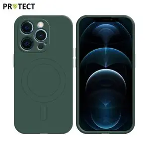Coque de Protection IZ001 PROTECT pour Apple iPhone 12 Pro Max MagSafe Vert Foncé
