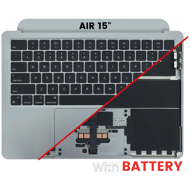 Châssis supérieur avec batterie et clavier ANSI US pour Apple MacBook Air 13" A2681 (origine d'occasion, gris sidéral)