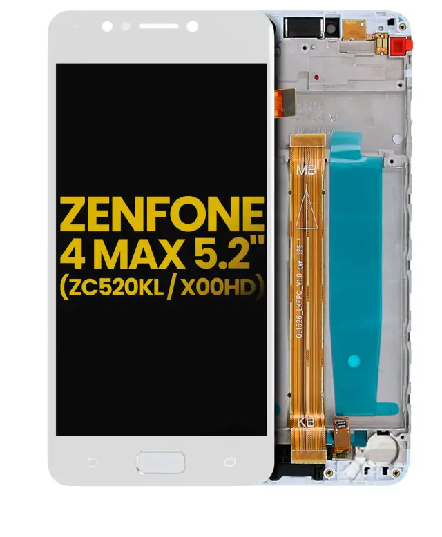 Écran LCD avec châssis pour Asus ZenFone 4 Max 5.2" (ZC520KL / 2017) (reconditionné, blanc)