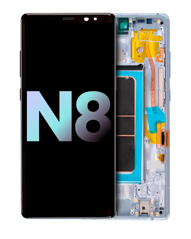 Écran OLED avec châssis pour Samsung Galaxy Note 8 (pack service origine, Orchid Gray)