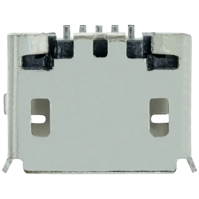 Connecteur de charge à souder — format Micro B, 5 broches, 2 points de fixation (C006)
