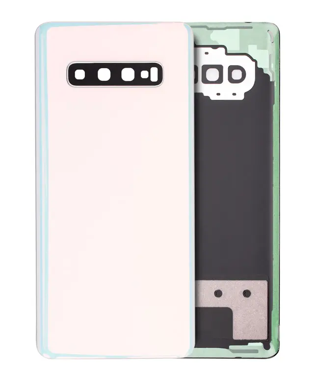 Vitre arrière pour Samsung Galaxy S10 Plus (pack service origine, Prism White)