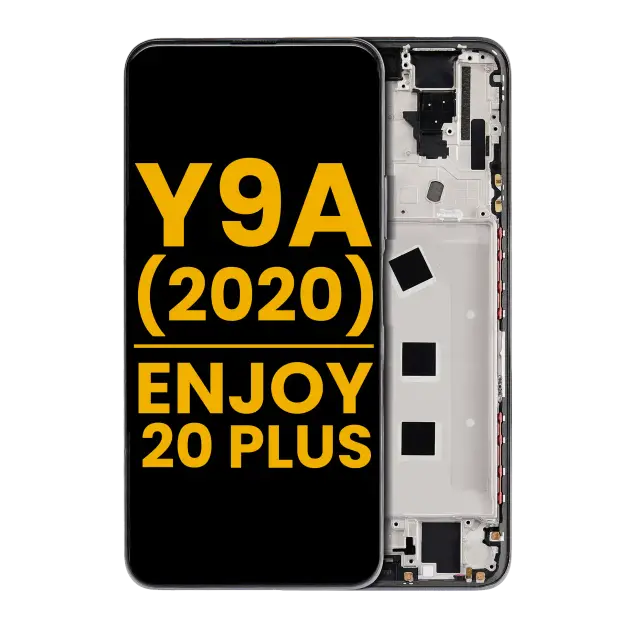 Écran LCD avec châssis pour Huawei Y9a / Huawei Enjoy 20 Plus 5G (reconditionné, noir)