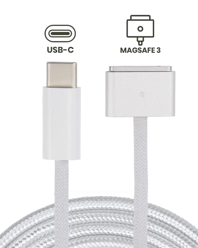 Câble pour Apple MacBook Pro / MacBook Air (2m, 6.6ft) (OEM, Bulk Packaging, argent)