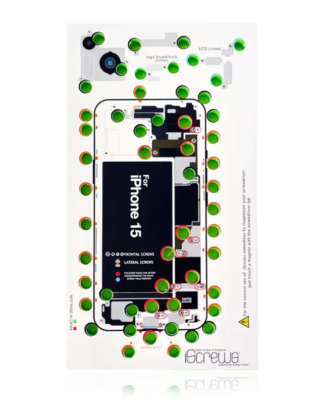 Tapis de positionnement des vis iScrews pour iPhone 15 – dottorpod