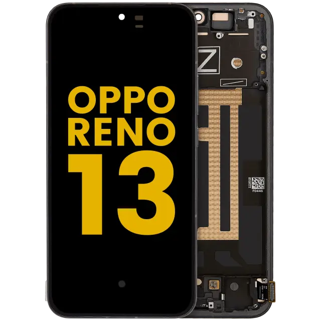 Écran OLED avec châssis pour OPPO Reno 13 (reconditionné, noir)