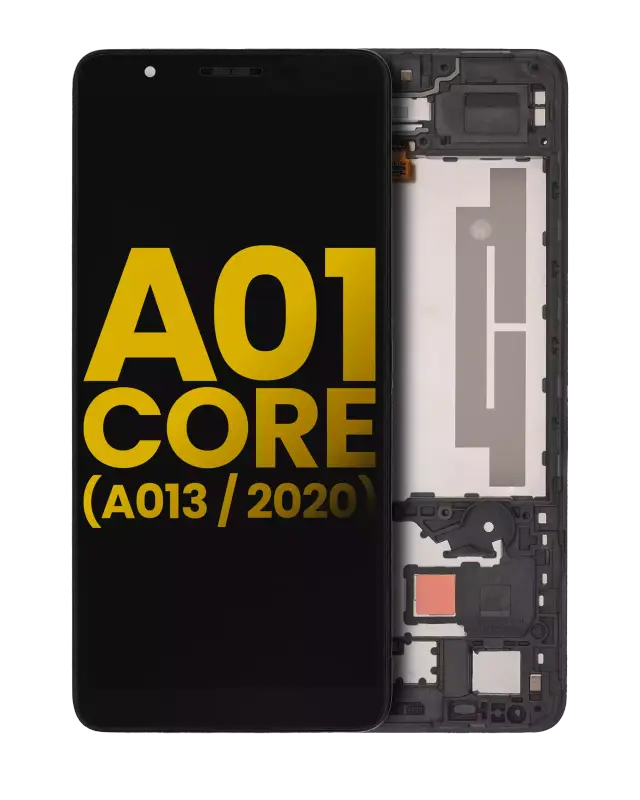Écran LCD avec châssis pour Samsung Galaxy A01 Core (A013 / 2020) (reconditionné, noir)