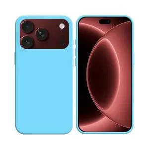 Coque Silicone Compatible pour Apple iPhone 17 Pro Max/iPhone 18 Pro Max #16 Bleu Ciel