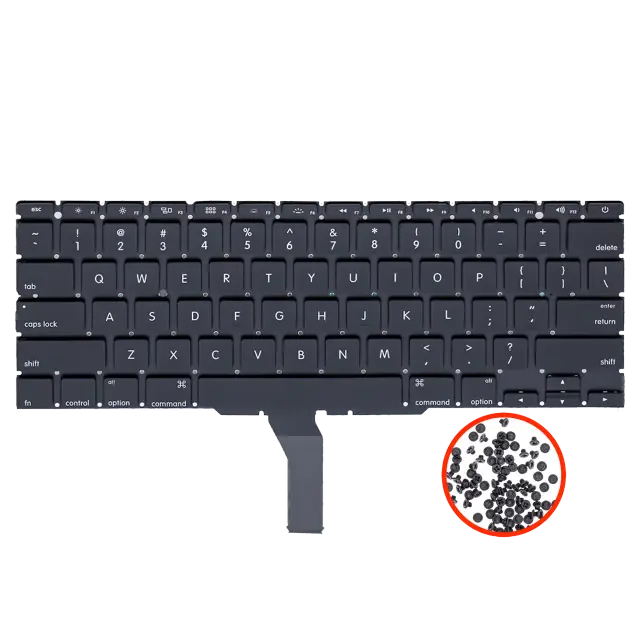 Clavier rétroéclairé avec vis (anglais US) pour MacBook Air 11" A1465 (2012-2015) / A1370 (2011)