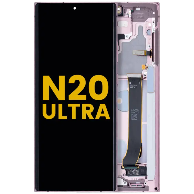 Écran OLED avec châssis pour Samsung Galaxy Note 20 Ultra 5G (reconditionné, Mystic Bronze)