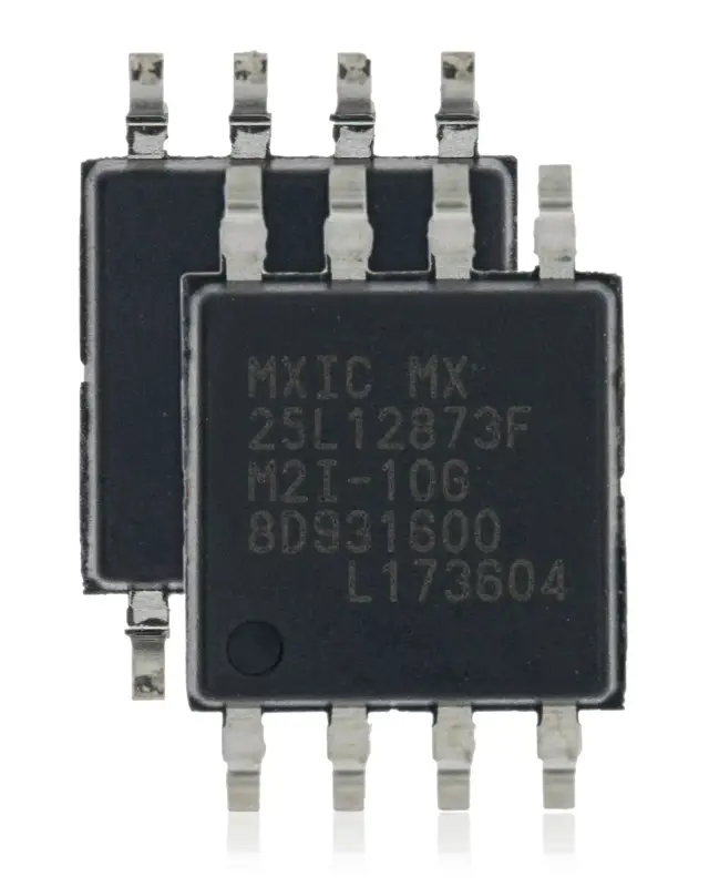 Pièce à microsouder pour Apple MacBooks (Macronix MXIC: MX25L12873F M2I-10G / 25L12873FM2I-10G / MX25L12873F / 25L12873F 16MB: SOP-8 Pin)