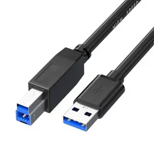 Câble USB Mâle vers USB-B Mâle - 5m - Noir