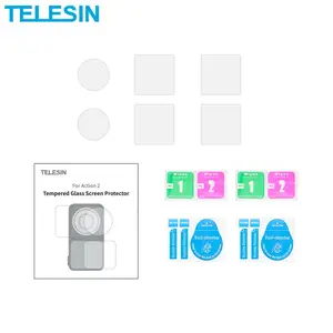Verre Trempé Classique TELESIN OA-FLM-004 pour DJI Action 2 Dual-Screen Combo (4x Écran + 2x Lentille)
