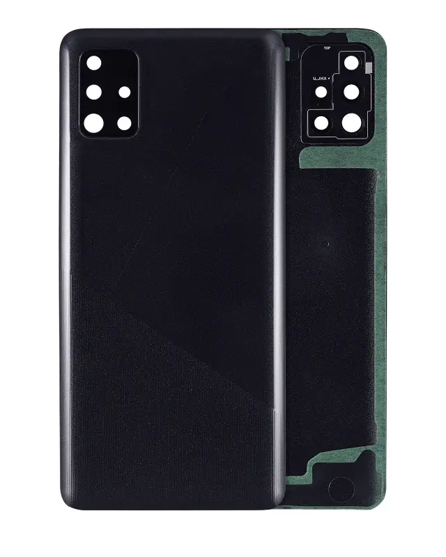 Vitre arrière pour Samsung Galaxy A51 4G (A515 / 2019) (compatible premium, Prism Crush Black)