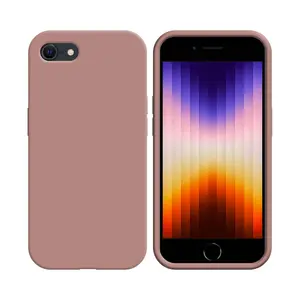 Coque Silicone Compatible pour Apple iPhone 7/iPhone 8/iPhone SE (2nd Gen)/iPhone SE (3e Gen) (#06) Rose