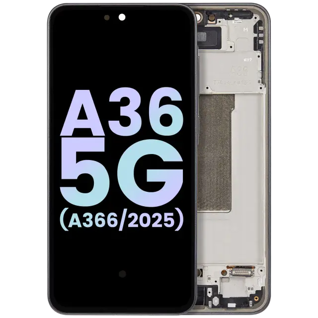Écran OLED avec châssis pour Samsung Galaxy A36 5G (A366 / 2025) (pack service origine, noir)