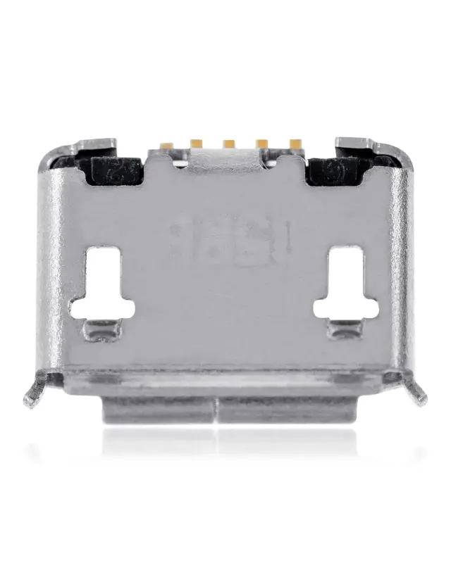 Connecteur de charge à souder — format Micro B, 5 broches, 2 points de fixation (C018)