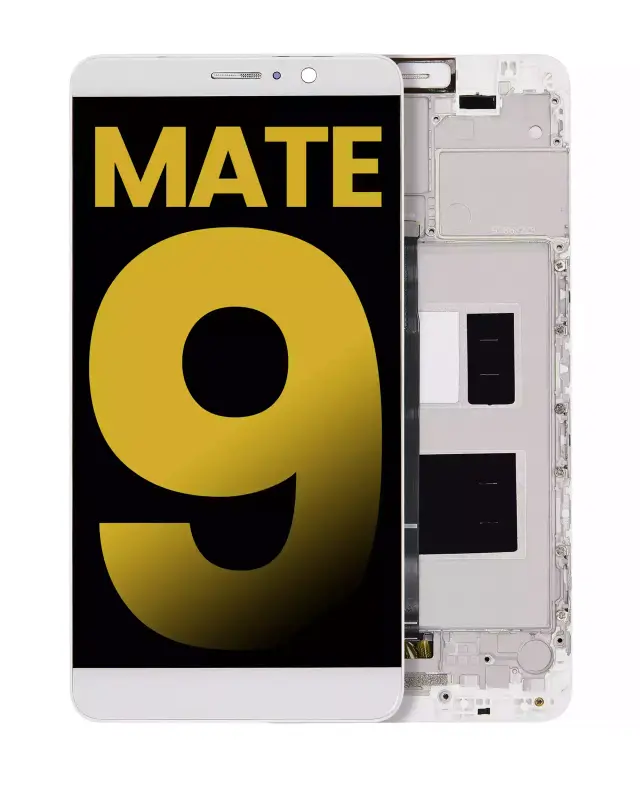 Écran LCD avec châssis pour Huawei Mate 9 (reconditionné, blanc)