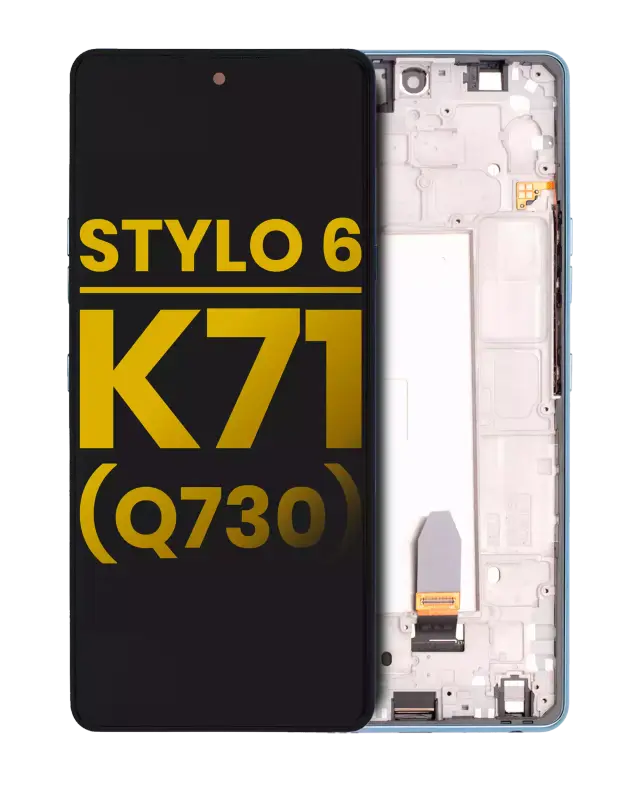 Écran LCD avec châssis pour LG Stylo 6 / K71 (reconditionné, bleu)