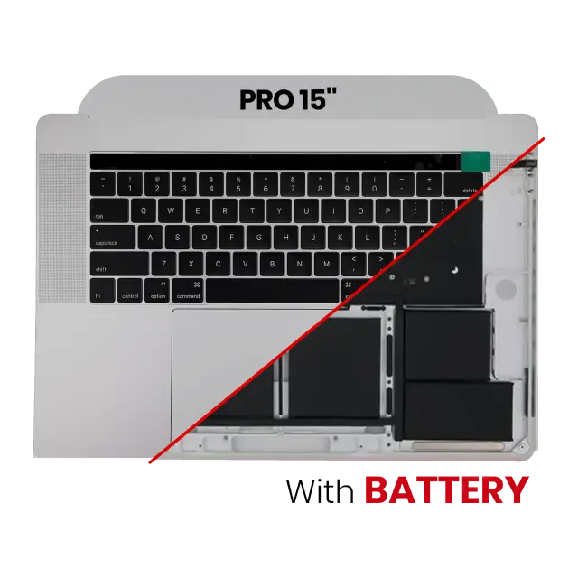 Châssis supérieur avec batterie et clavier ISO UK pour Apple MacBook Pro 15" A1707 (2016-2017) (gris sidéral)