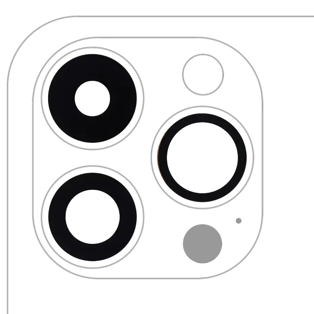 Lentille de caméra arrière avec adhésif pour Apple iPhone 14 Pro / 14 Pro Max (lot de 3, compatible premium, lot de 10)