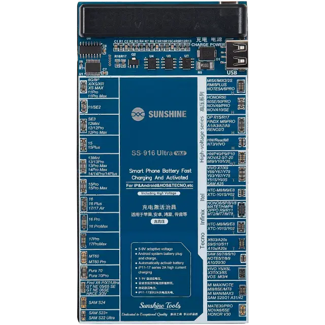 Support d’activation de charge Sunshine SS-916 Ultra IP pour Android et iPhone X à série 17 (V3.0)