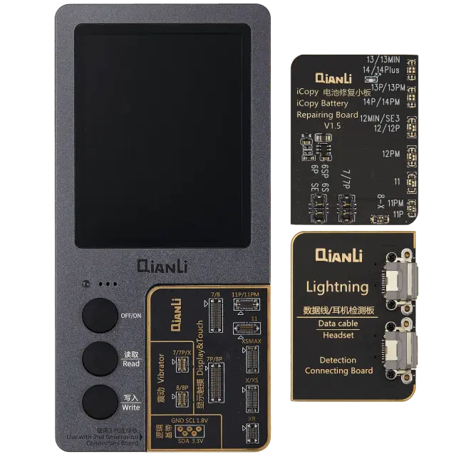 Outil pour Qianli iCopy Plus Ⅵ 4in1 True Tone / Battery Data / Vibrator / EEPROM Programmer / MFI Tester (True Tone Up To 11 Pro Max and Battery Up To 14 Pro Max) (Qianli)