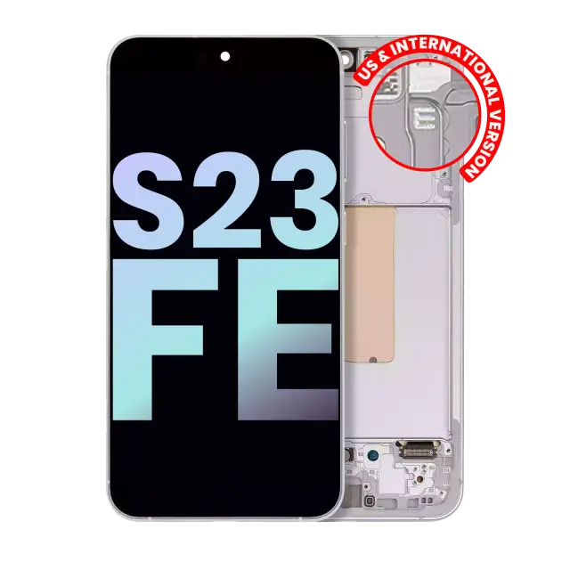 Écran OLED avec châssis pour Samsung Galaxy S23 FE 5G (version US & internationale, pack service origine, Mint / Cream / Purple / Indigo / Tangerine)