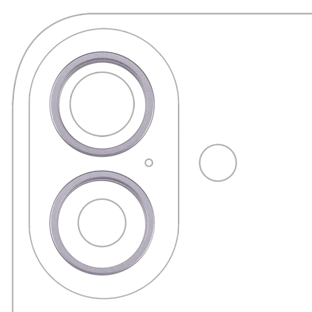Anneau de contour de caméra arrière pour Apple iPhone 17 (lot de 2, Lavender, lot de 10)