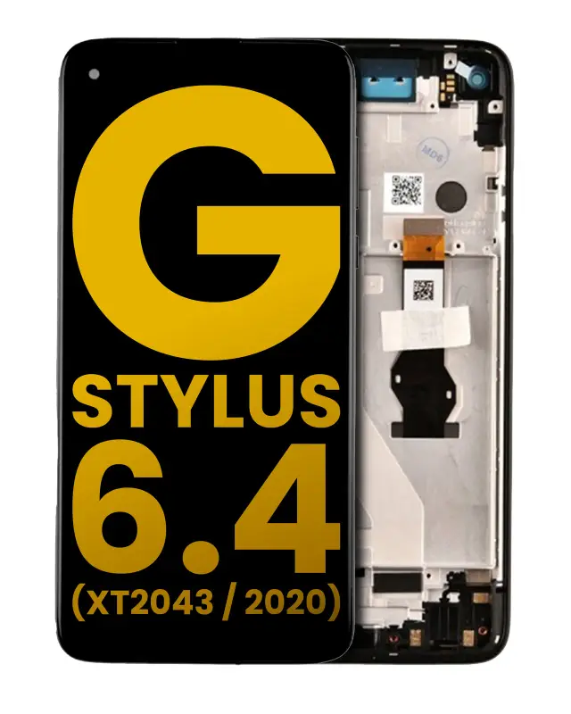 Écran LCD avec châssis pour Motorola Moto G Stylus 6.4" (XT2043 / 2020) (reconditionné, Mystic Indigo)