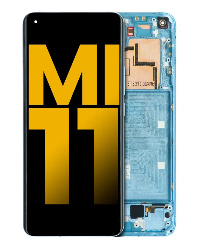 Écran OLED avec châssis pour Xiaomi Mi 11 (reconditionné, Horizon Blue)