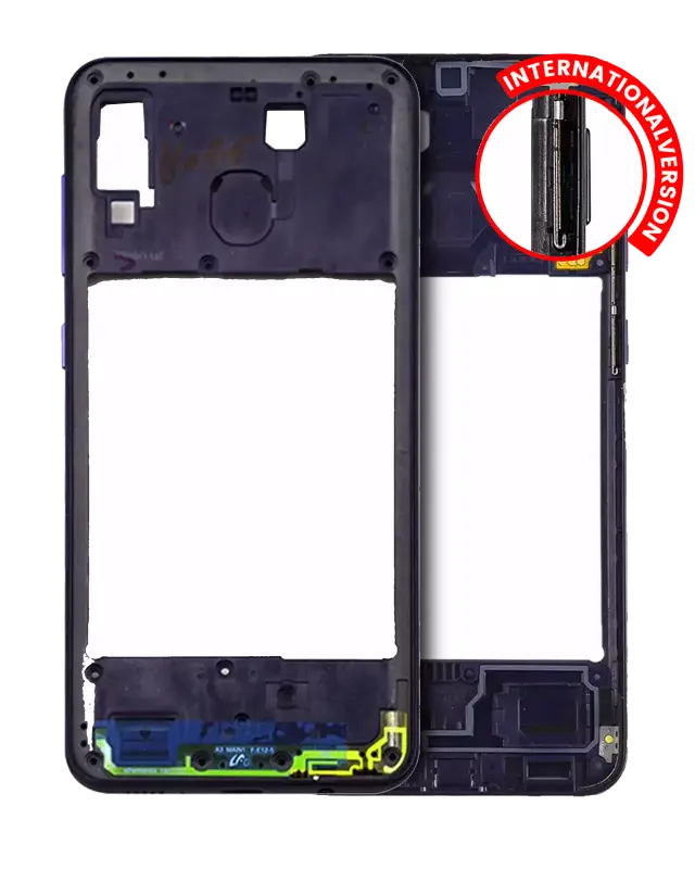 Châssis pour Samsung Galaxy A20 (A205 / 2019) (version internationale, compatible premium, Deep Blue)