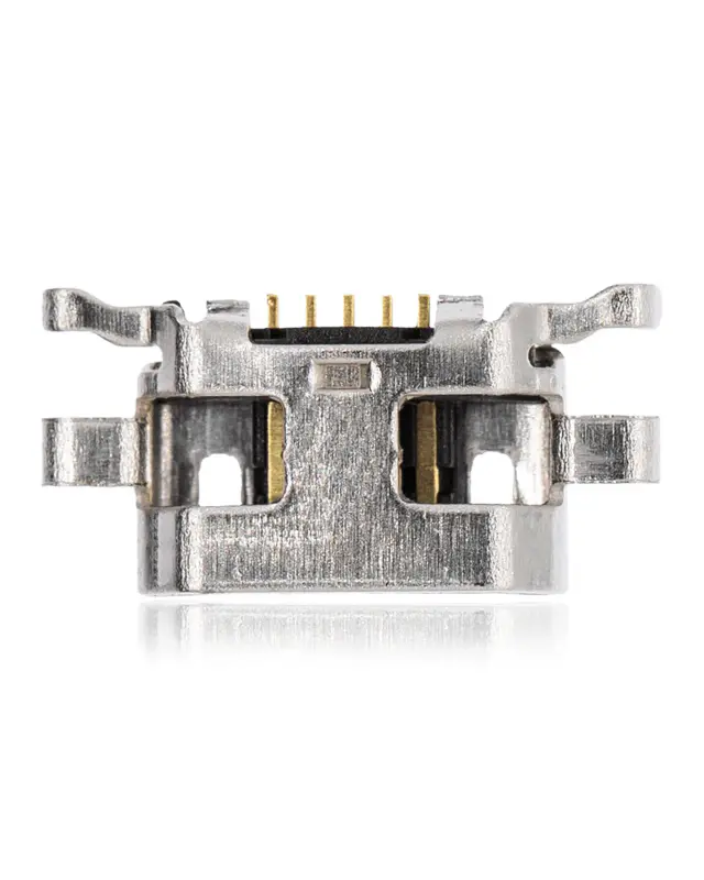 Connecteur de charge à souder — format Micro B, 5 broches, 4 points de fixation (C064)