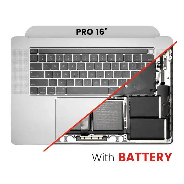 Châssis supérieur avec batterie et clavier ANSI US pour Apple MacBook Pro 16" A2141 (2019) (OEM New, argent)
