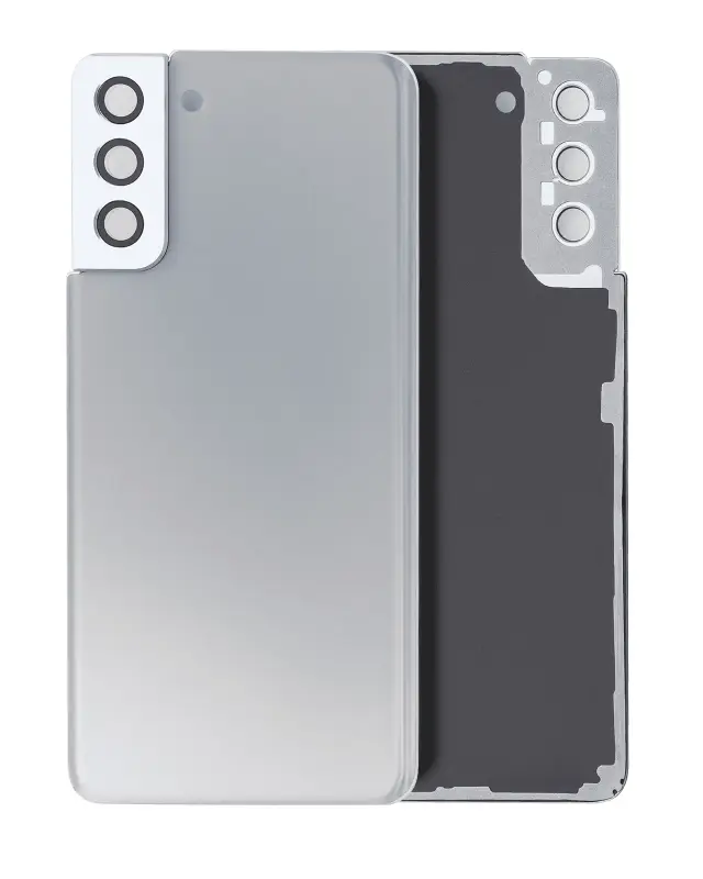Vitre arrière pour Samsung Galaxy S21 Plus (sans logo, compatible premium, Phantom Silver)