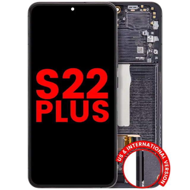 Écran OLED avec châssis pour Samsung Galaxy S22 Plus 5G (version US & internationale, compatible premium, noir fantôme)