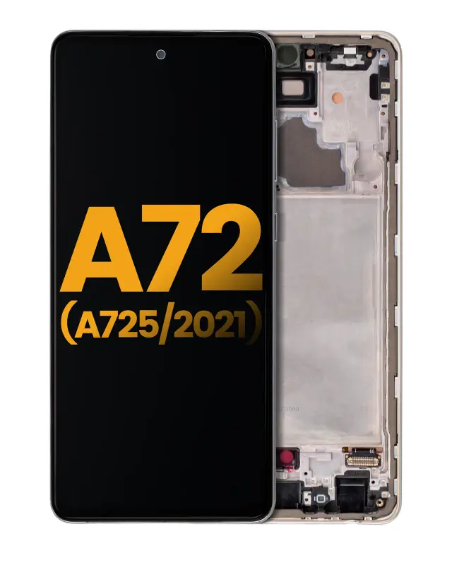 Écran OLED avec châssis pour Samsung A72 (A725 / 2021) (reconditionné, Awesome White)