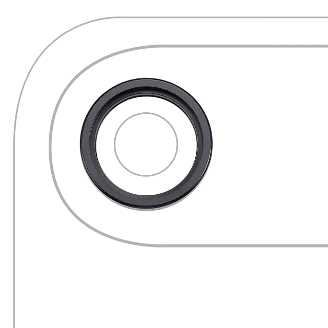 Lentille de caméra arrière avec support et anneau pour Apple iPhone Air (lot de 3, premium, noir sidéral)