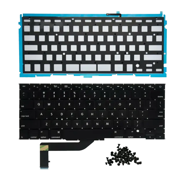 Clavier rétroéclairé avec vis (anglais US) pour Apple MacBook Pro 15" A1398 (2012-2015)